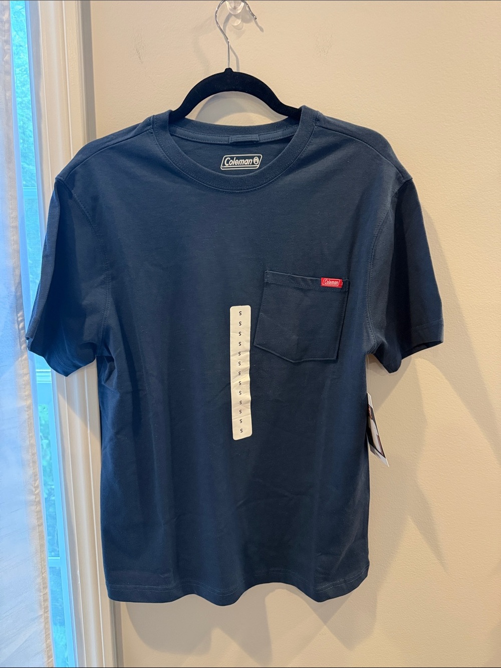 Coleman Navy Short Sleeve Pocket Tee durable small